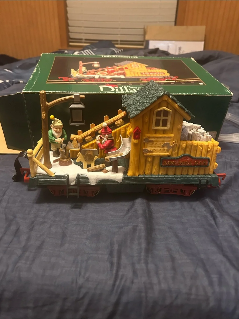New Bright Dillard's Trimmings Train Accessory Car Log Mill Car 383-2-4 G Scale